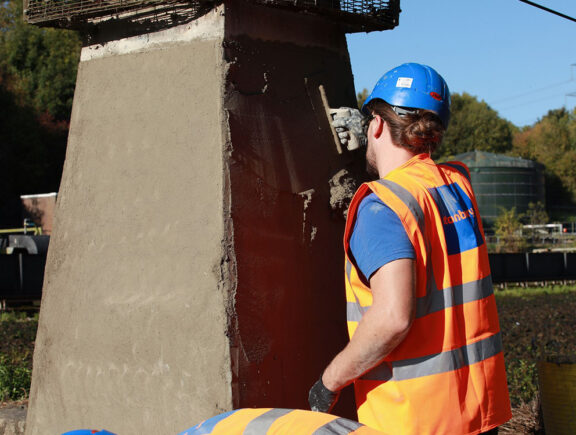 Trickling filter column repairs