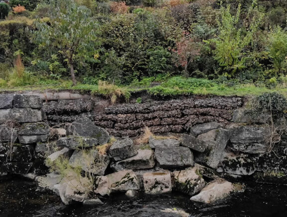 Riverbank erosion works