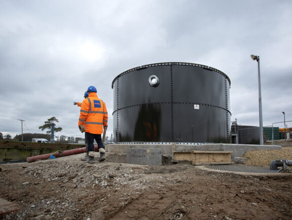 Storm tank installation