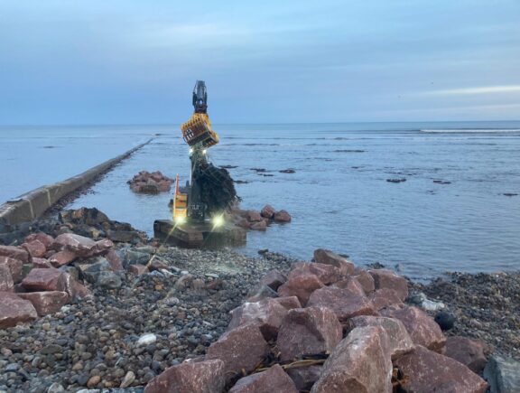 Marine outfall repairs in northeast Scotland
