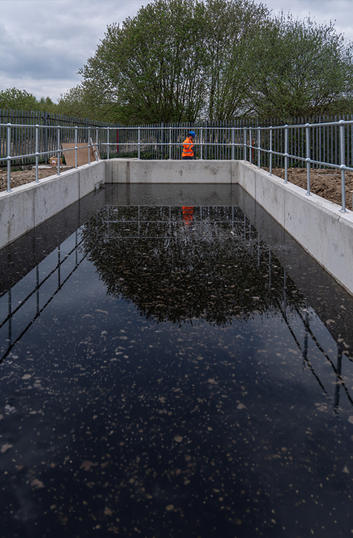 Strengthening stormwater infrastructure with a reinforced concrete tank