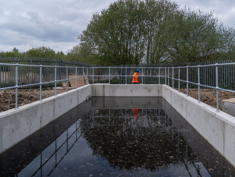 Strengthening stormwater infrastructure with a reinforced concrete tank